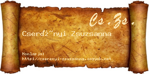 Cserényi Zsuzsanna névjegykártya