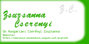 zsuzsanna cserenyi business card